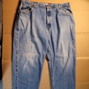 Levis Signature 545 Jeans Mens 42x32 Faded Loose Fit Denim Orange Tab 1996